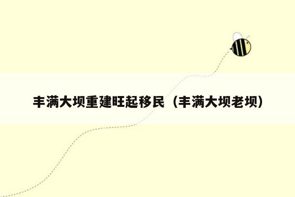丰满大坝重建旺起移民（丰满大坝老坝）