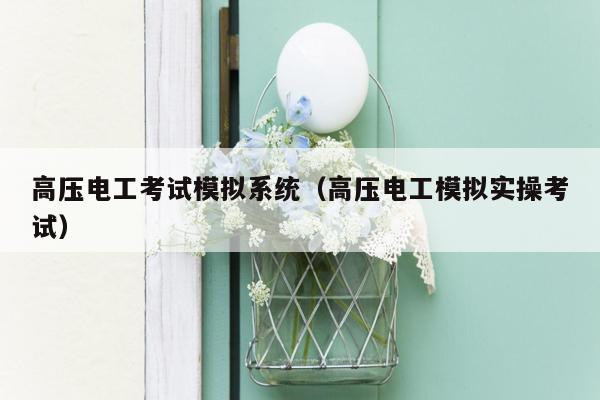 高压电工考试模拟系统（高压电工模拟实操考试）