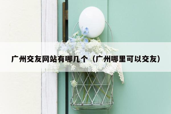 广州交友网站有哪几个（广州哪里可以交友）