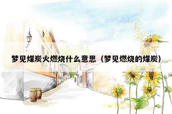梦见煤炭火燃烧什么意思（梦见燃烧的煤炭）