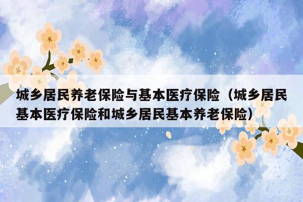 城乡居民养老保险与基本医疗保险（城乡居民基本医疗保险和城乡居民基本养老保险）