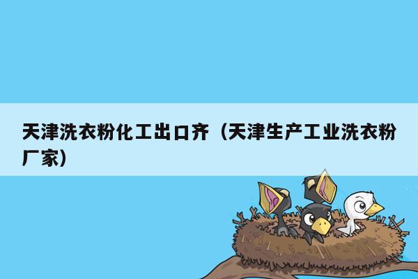 天津洗衣粉化工出口齐（天津生产工业洗衣粉厂家）