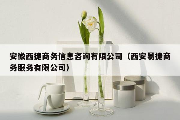 安徽西捷商务信息咨询有限公司（西安易捷商务服务有限公司）