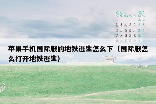 苹果手机国际服的地铁逃生怎么下（国际服怎么打开地铁逃生）