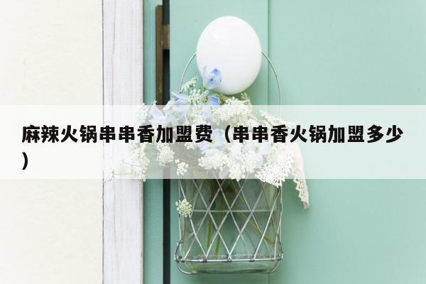 麻辣火锅串串香加盟费（串串香火锅加盟多少）
