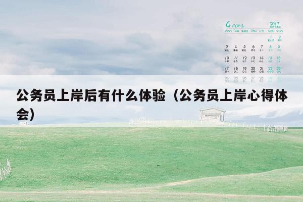 公务员上岸后有什么体验（公务员上岸心得体会）