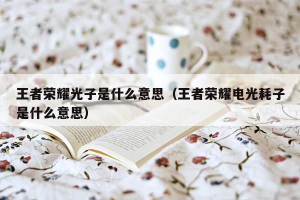 王者荣耀光子是什么意思（王者荣耀电光耗子是什么意思）