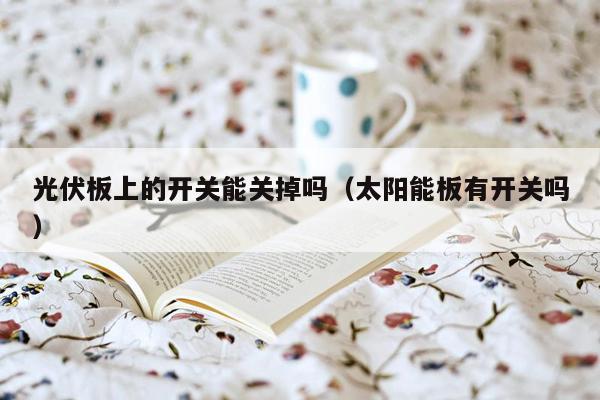 光伏板上的开关能关掉吗（太阳能板有开关吗）