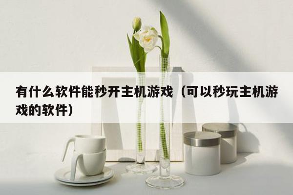 有什么软件能秒开主机游戏（可以秒玩主机游戏的软件）