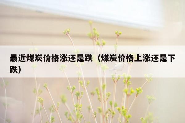 最近煤炭价格涨还是跌（煤炭价格上涨还是下跌）