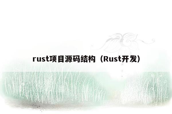 rust项目源码结构（Rust开发）