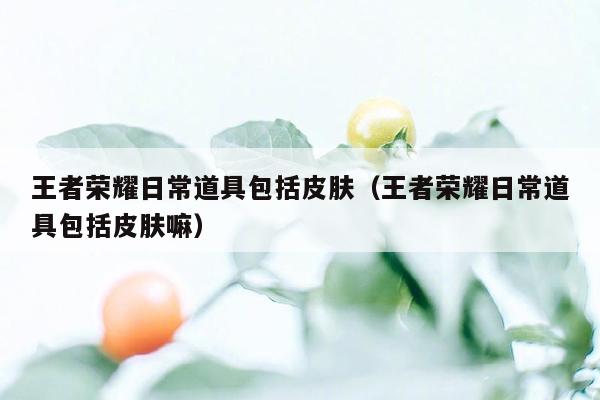 王者荣耀日常道具包括皮肤（王者荣耀日常道具包括皮肤嘛）