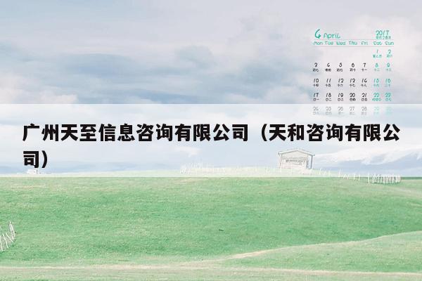 广州天至信息咨询有限公司（天和咨询有限公司）
