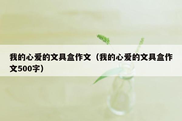 我的心爱的文具盒作文（我的心爱的文具盒作文500字）