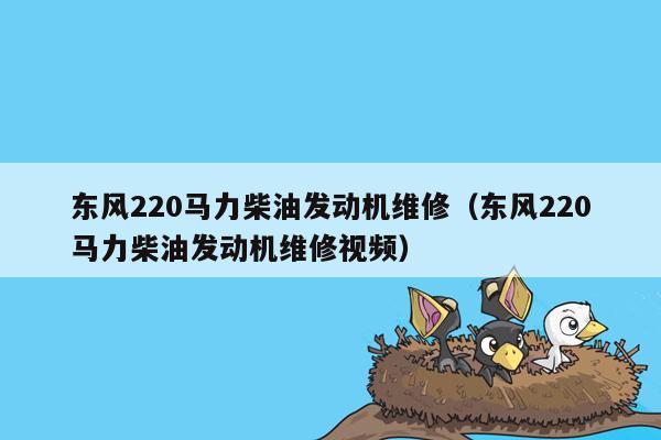 东风220马力柴油发动机维修（东风220马力柴油发动机维修视频）