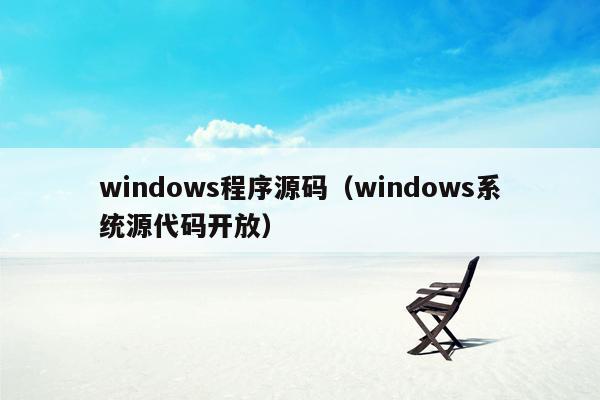 windows程序源码（windows系统源代码开放）