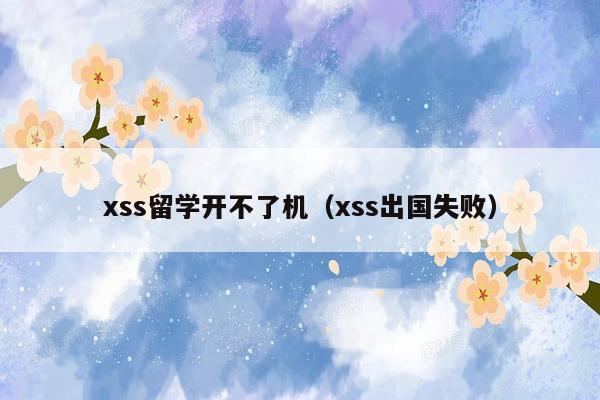 xss留学开不了机（xss出国失败）