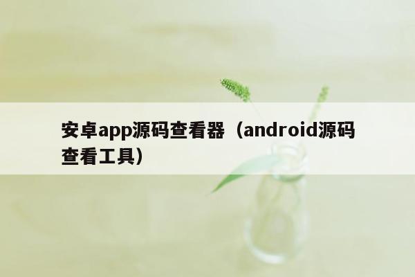 安卓app源码查看器（android源码查看工具）