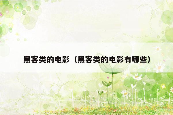 黑客类的电影（黑客类的电影有哪些）