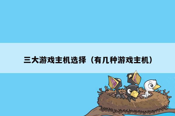 三大游戏主机选择（有几种游戏主机）