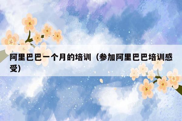 阿里巴巴一个月的培训（参加阿里巴巴培训感受）