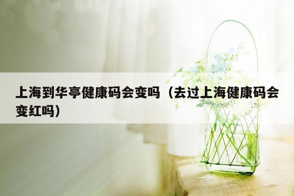 上海到华亭健康码会变吗（去过上海健康码会变红吗）