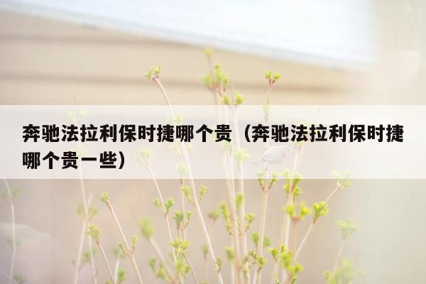 奔驰法拉利保时捷哪个贵（奔驰法拉利保时捷哪个贵一些）