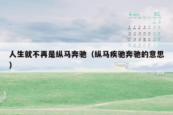 人生就不再是纵马奔驰（纵马疾驰奔驰的意思）