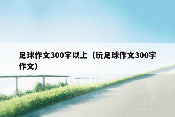 足球作文300字以上（玩足球作文300字作文）