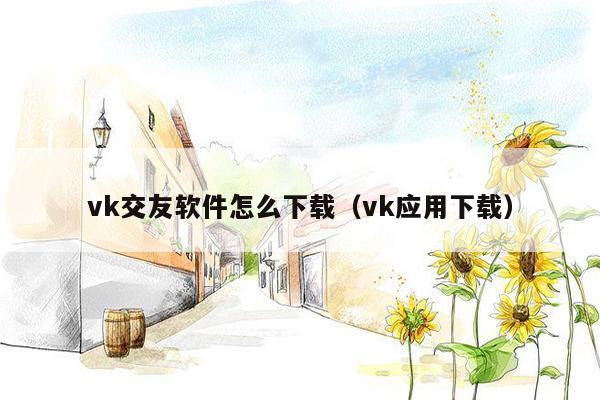 vk交友软件怎么下载（vk应用下载）