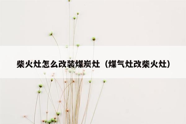 柴火灶怎么改装煤炭灶（煤气灶改柴火灶）