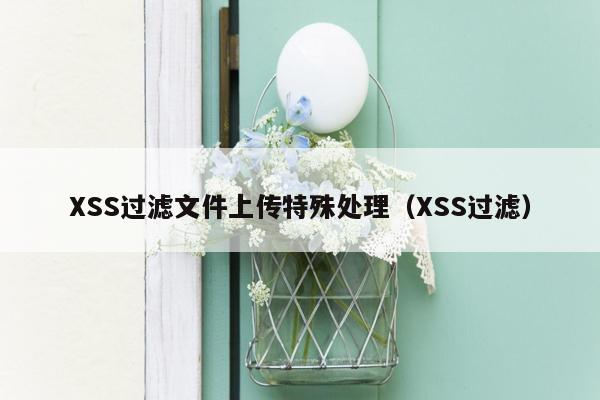 XSS过滤文件上传特殊处理（XSS过滤）