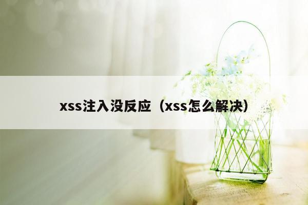 xss注入没反应（xss怎么解决）