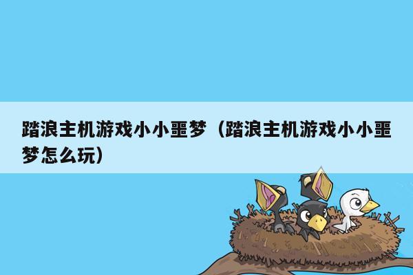 踏浪主机游戏小小噩梦（踏浪主机游戏小小噩梦怎么玩）