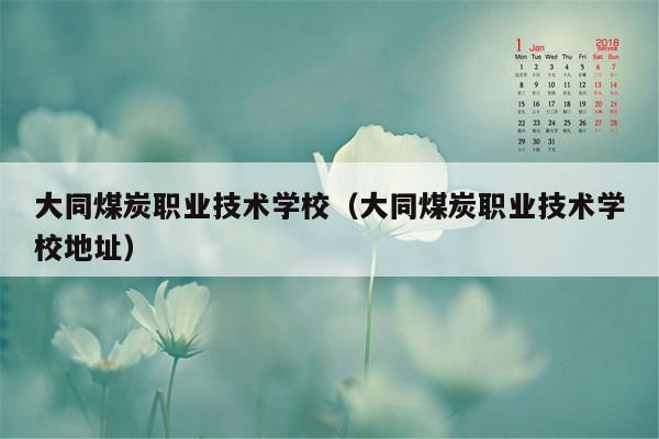 大同煤炭职业技术学校（大同煤炭职业技术学校地址）