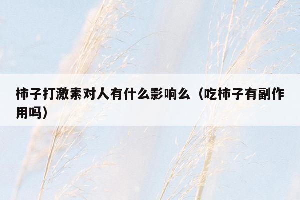 柿子打激素对人有什么影响么（吃柿子有副作用吗）