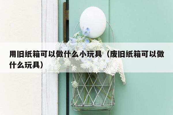 用旧纸箱可以做什么小玩具（废旧纸箱可以做什么玩具）