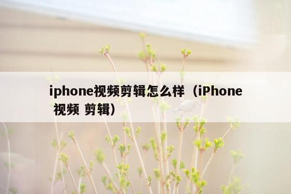 iphone视频剪辑怎么样（iPhone 视频 剪辑）