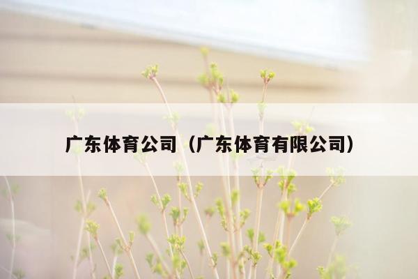 广东体育公司（广东体育有限公司）