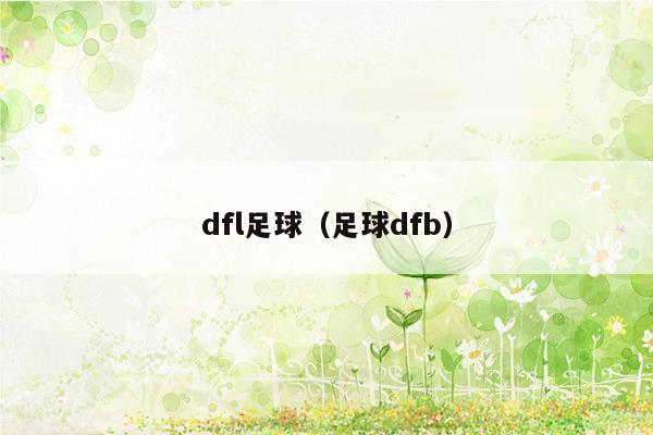 dfl足球（足球dfb）