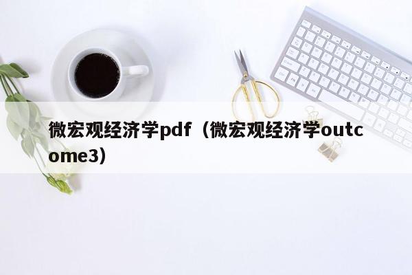 微宏观经济学pdf（微宏观经济学outcome3）
