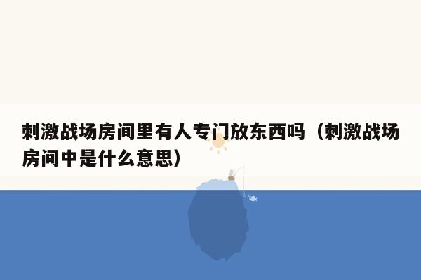 刺激战场房间里有人专门放东西吗（刺激战场房间中是什么意思）