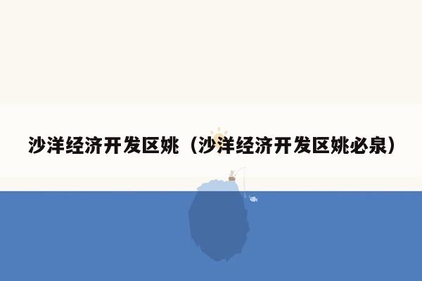 沙洋经济开发区姚（沙洋经济开发区姚必泉）