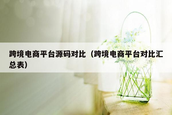 跨境电商平台源码对比（跨境电商平台对比汇总表）