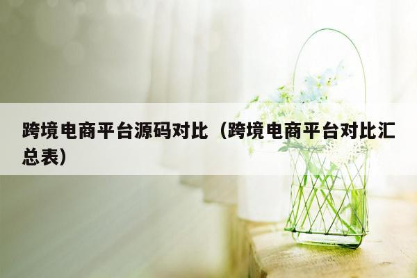 跨境电商平台源码对比（跨境电商平台对比汇总表）