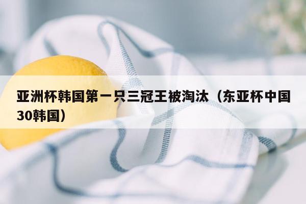 亚洲杯韩国第一只三冠王被淘汰（东亚杯中国30韩国）