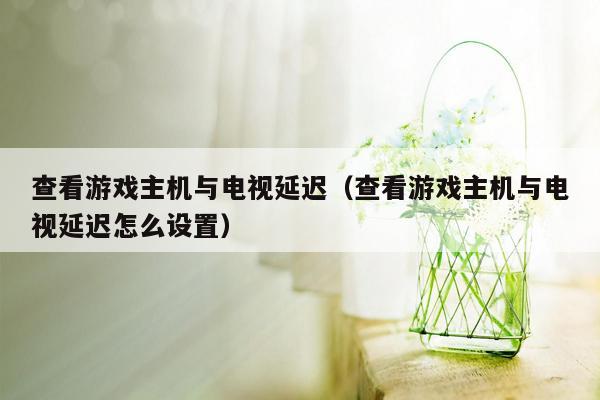 查看游戏主机与电视延迟（查看游戏主机与电视延迟怎么设置）