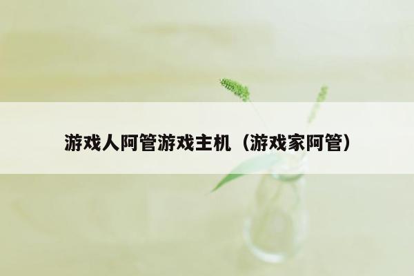 游戏人阿管游戏主机（游戏家阿管）