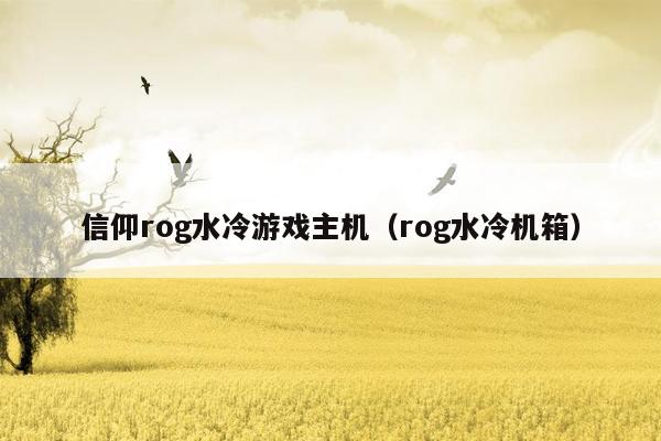 信仰rog水冷游戏主机（rog水冷机箱）