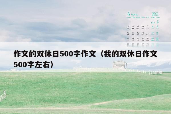 作文的双休日500字作文（我的双休日作文500字左右）